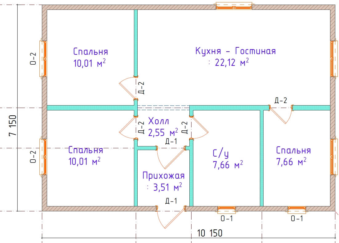 проект дома сип 70 кв м