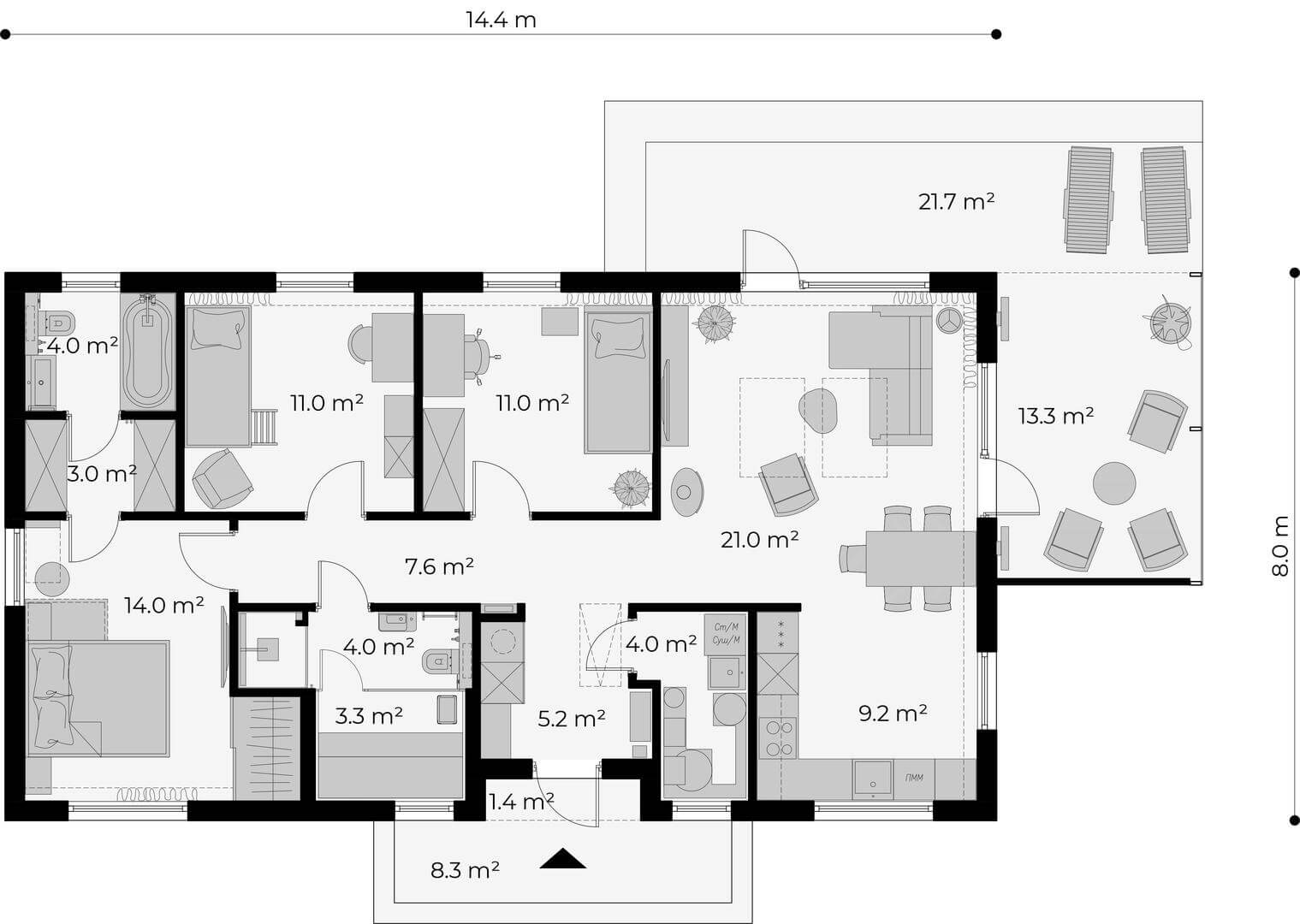 проект сип дома 100 кв м